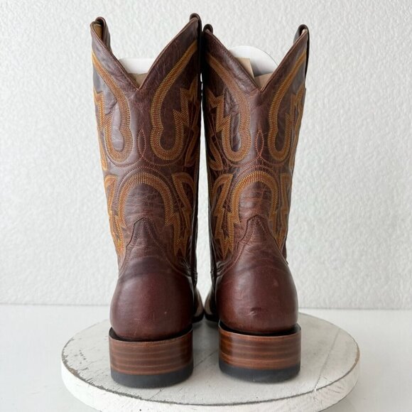 NEW Rod Patrick Mens Cowboy Boots Size 8.5D Perro Loco Brown Western Square Toe - Picture 3 of 12